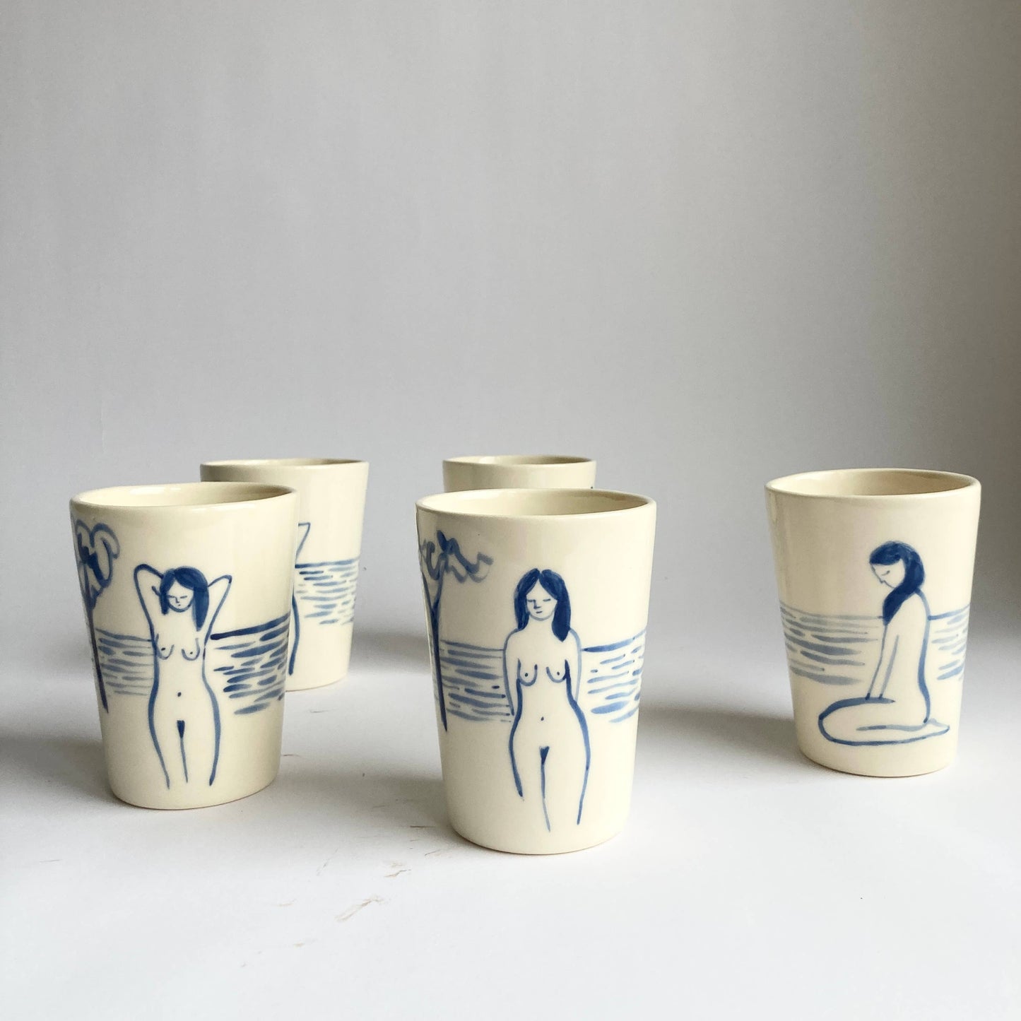Hand painted MATISSE Ceramic Cup: Female