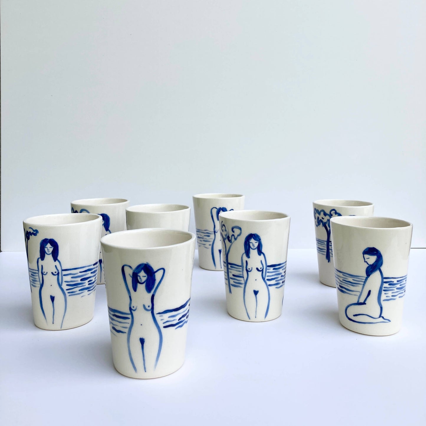 Hand painted MATISSE Ceramic Cup: Female