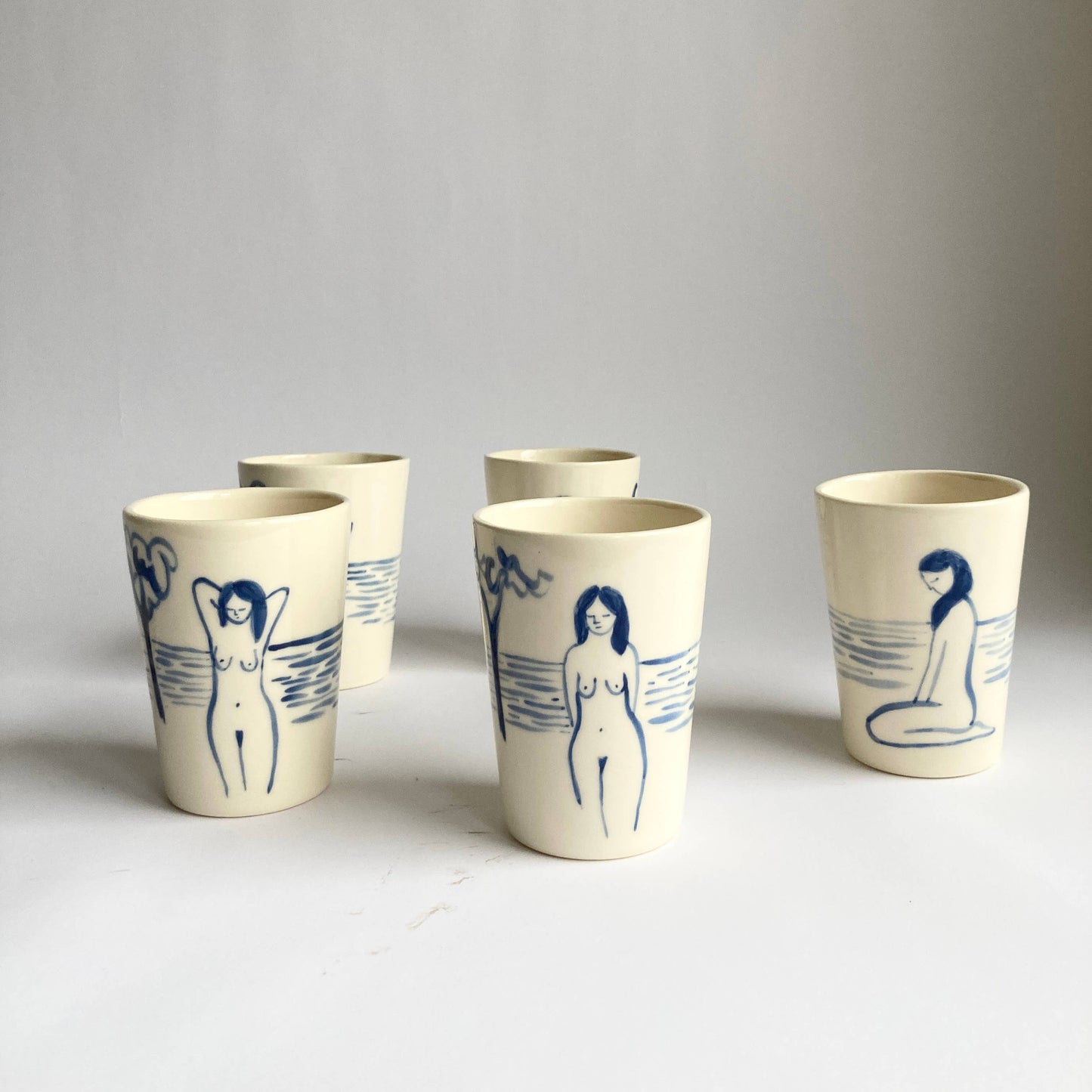 Hand painted MATISSE Ceramic Cup: Female