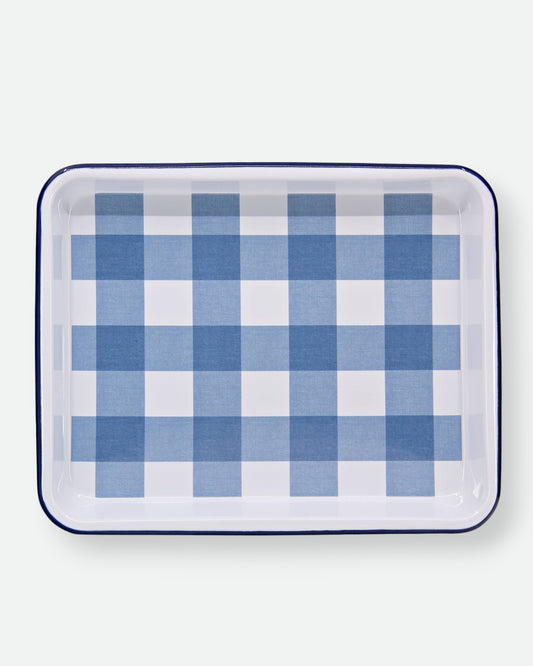Max Humphrey x CCH Gingham Enamelware Small Rectangle Tray