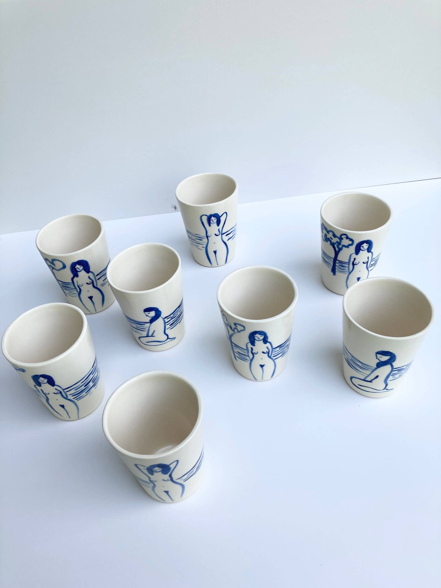 Hand painted MATISSE Ceramic Cup: Female