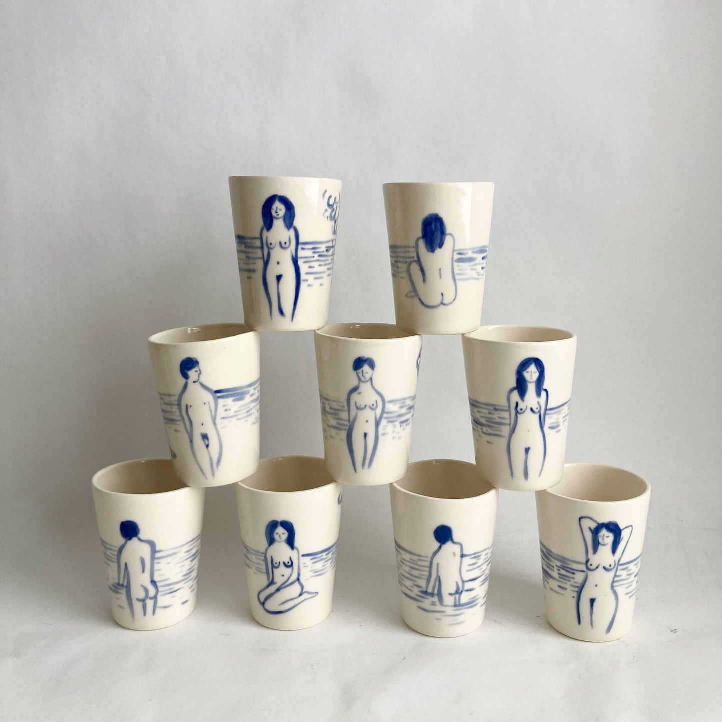 Hand painted MATISSE Ceramic Cup: Female