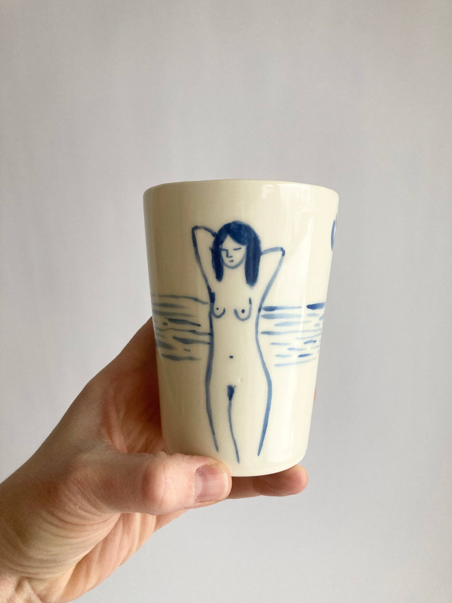 Hand painted MATISSE Ceramic Cup: Female