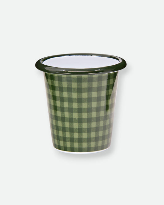 Max Humphrey x CCH Plaid Enamelware 10 oz Short Tumbler