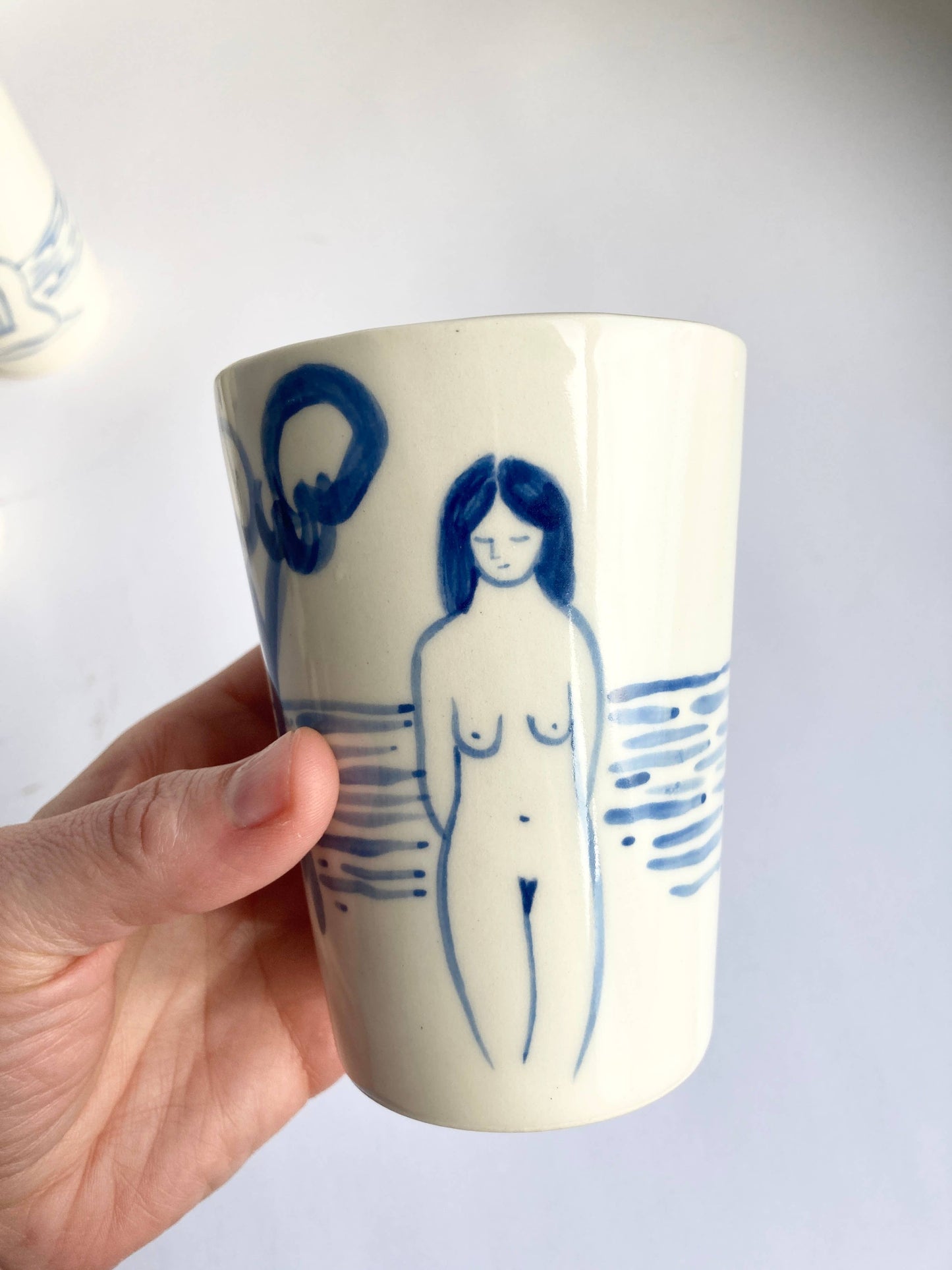 Hand painted MATISSE Ceramic Cup: Female