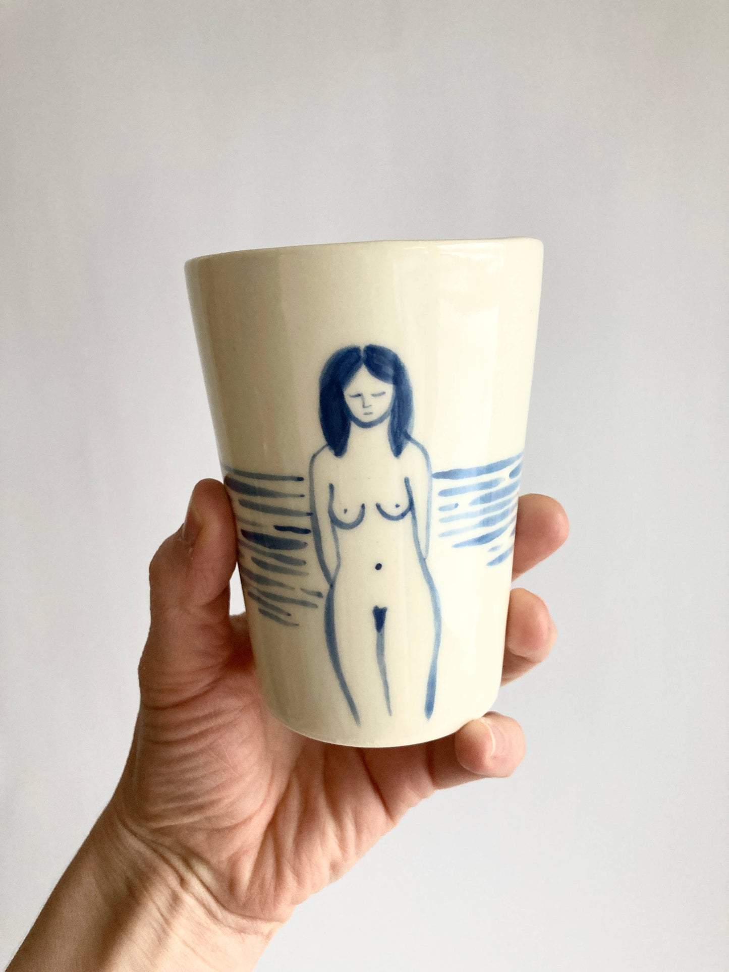 Hand painted MATISSE Ceramic Cup: Female