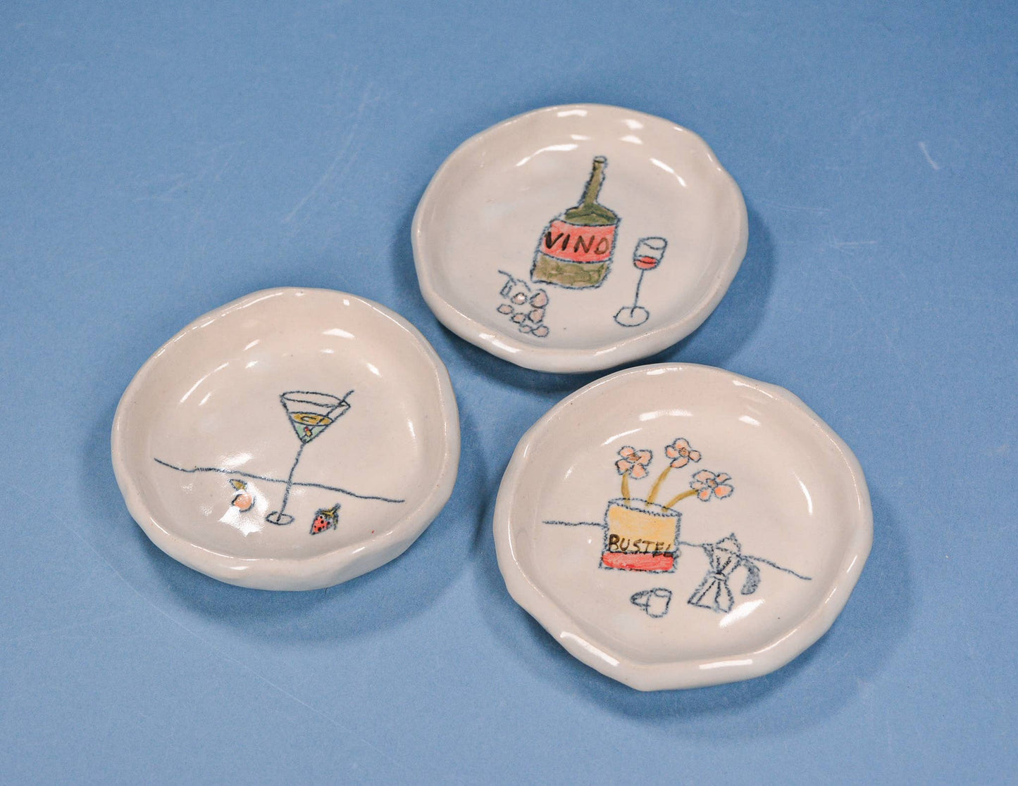 Martinis and Fruit Ceramic Dish