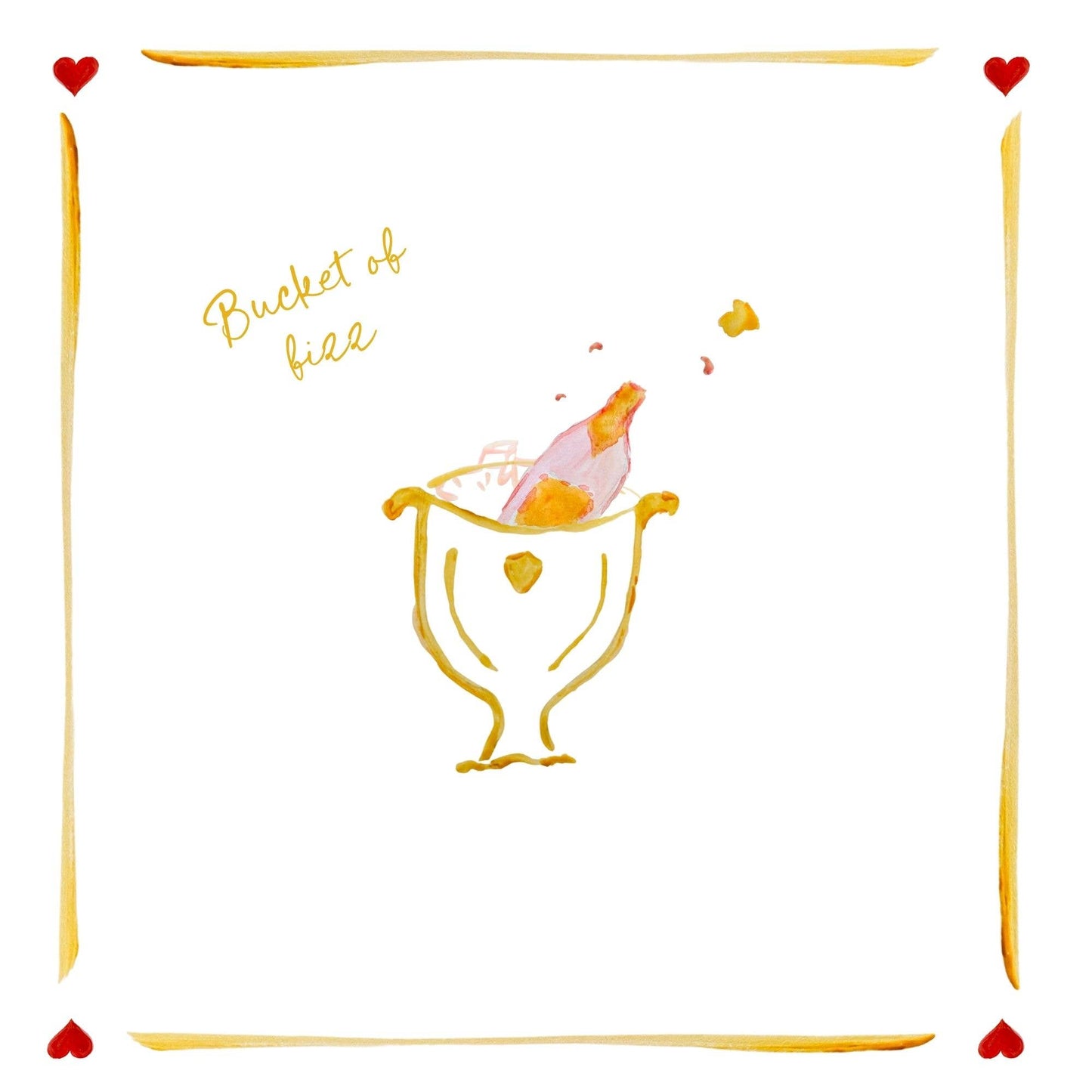 Bucket of fizz / A little slice - Linen Napkin Set