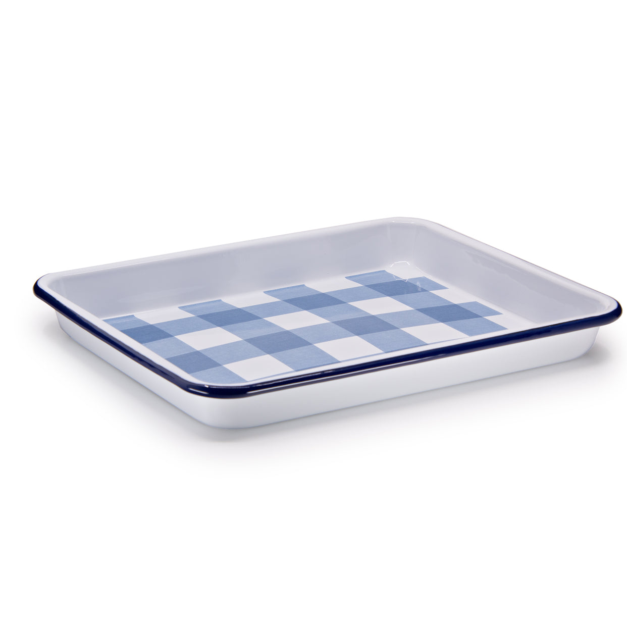 Max Humphrey x CCH Gingham Enamelware Small Rectangle Tray