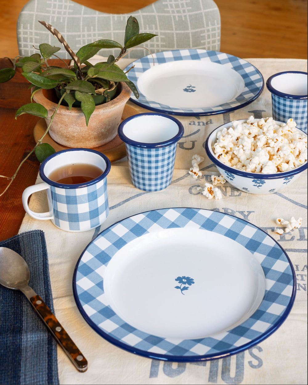 Max Humphrey x CCH Plaid Enamelware 10 oz Short Tumbler