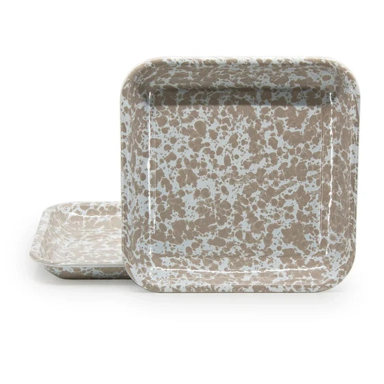 Taupe Swirl Square Tray