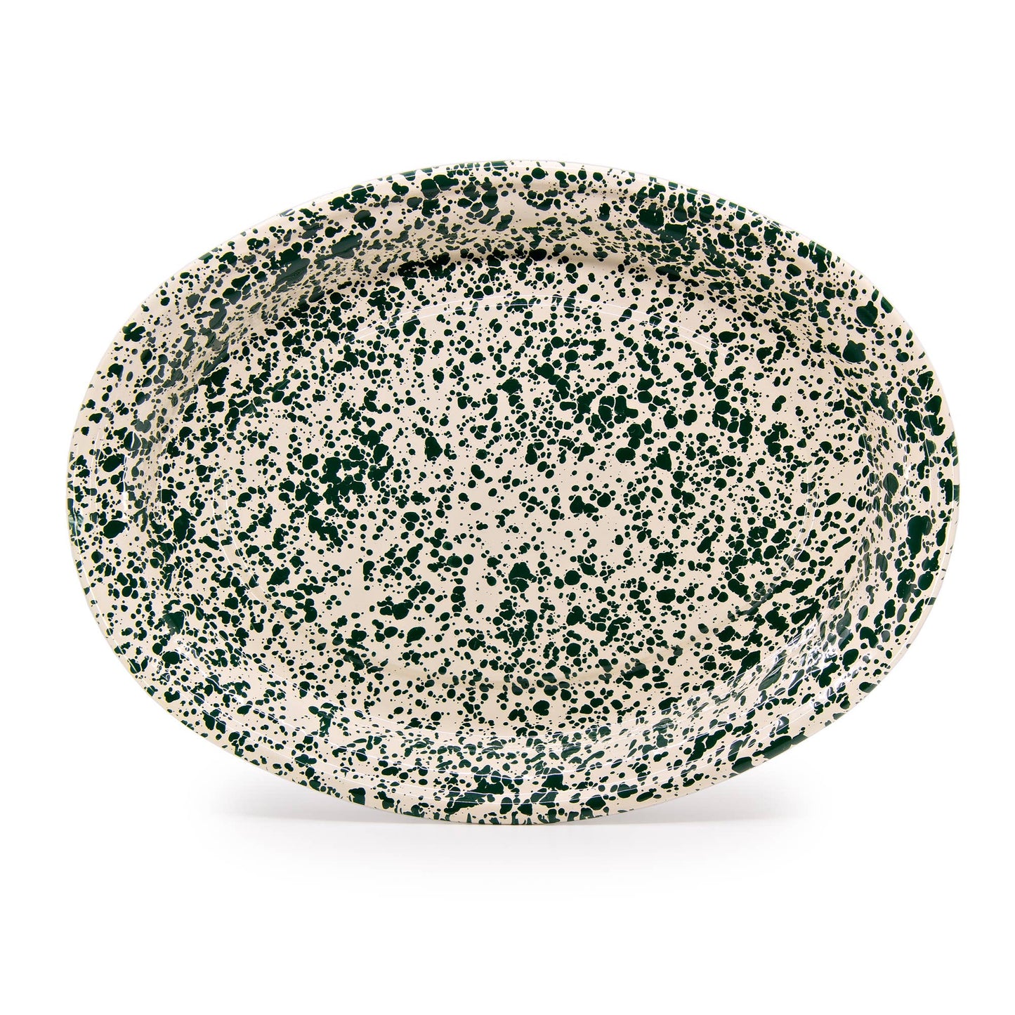 Splatter Enamelware Oval Platter (Color Variants)
