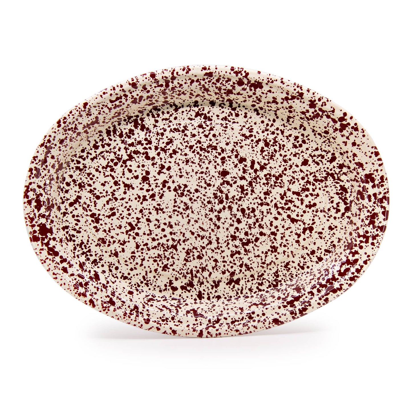 Splatter Enamelware Oval Platter (Color Variants)