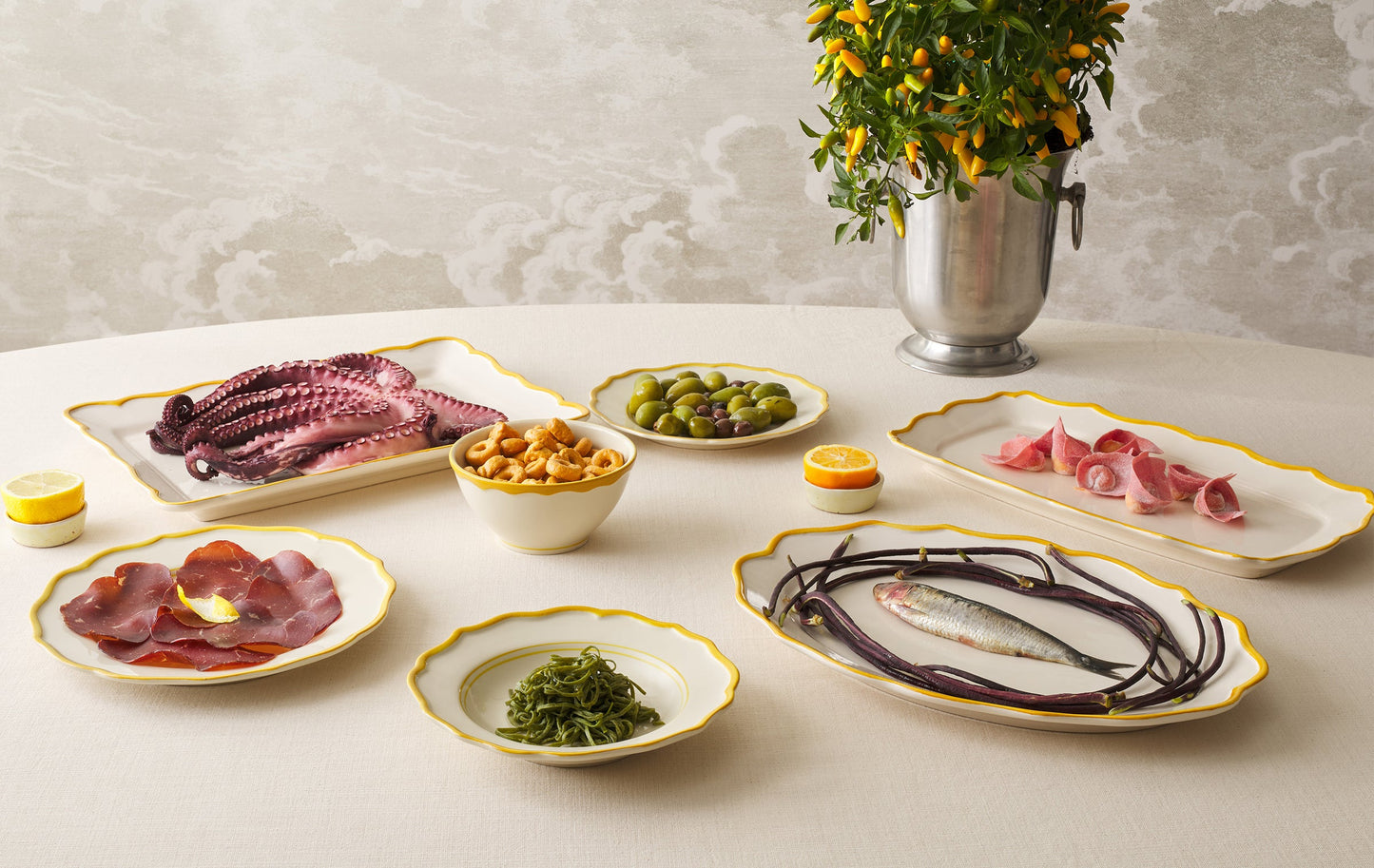 Giovanna Hand Painted Pasta Bowl