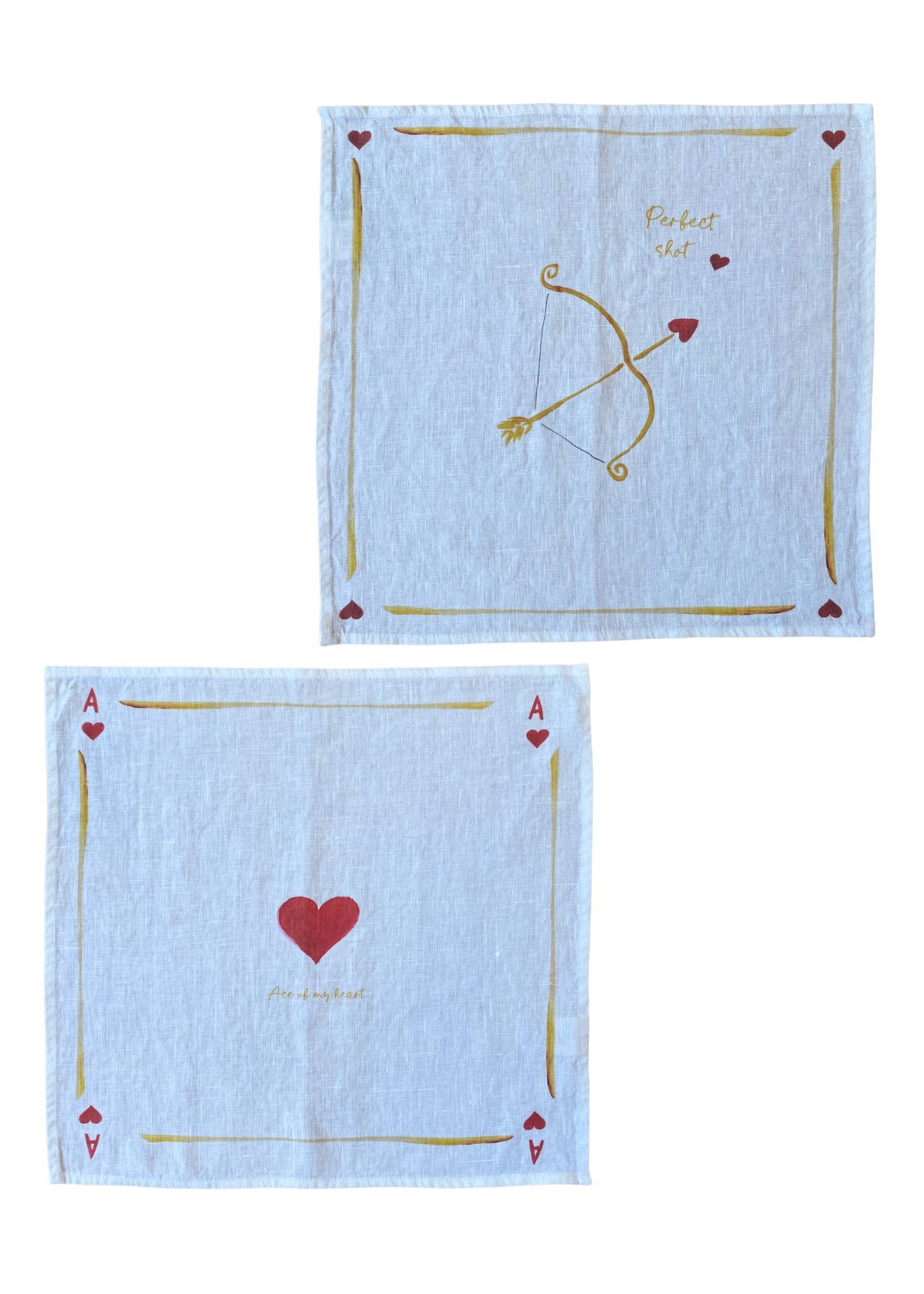 Ace of my heart / Perfect Shot - Linen Napkin Set