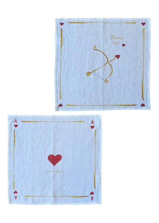 Ace of my heart / Perfect Shot - Linen Napkin Set