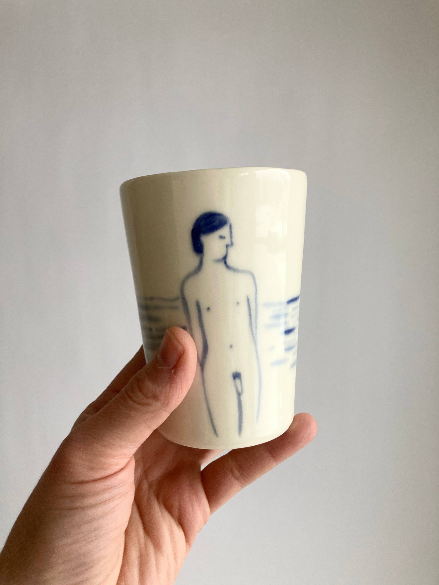 Hand painted MATISSE Ceramic Cup: Female