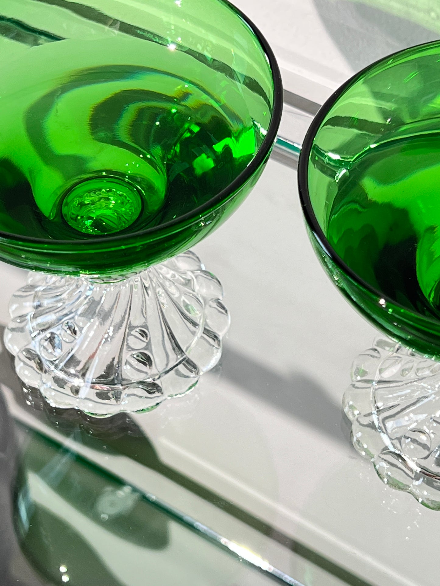 Vintage Emerald Green Swirl Boopie Coupe