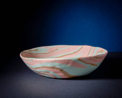 Desert Rose Marbled Bowls