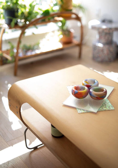 Glass Blown Multi-Color Nest Bowl