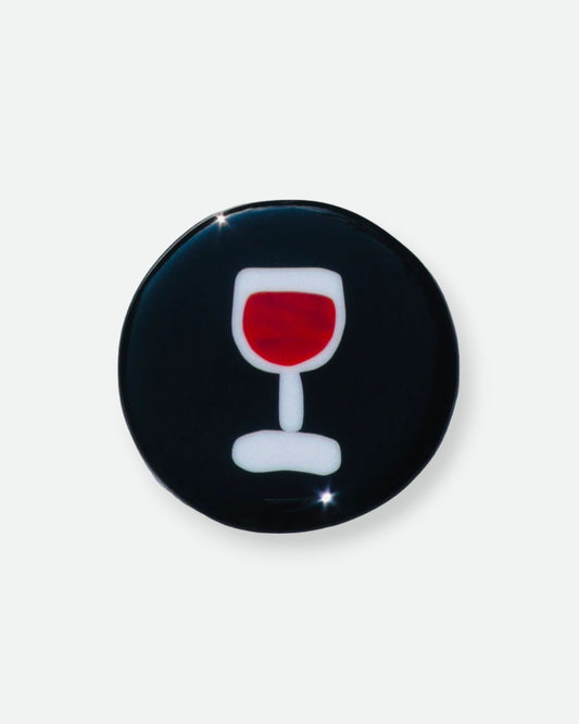 Happy Hour Glass Coaster - Onyx Red Wine