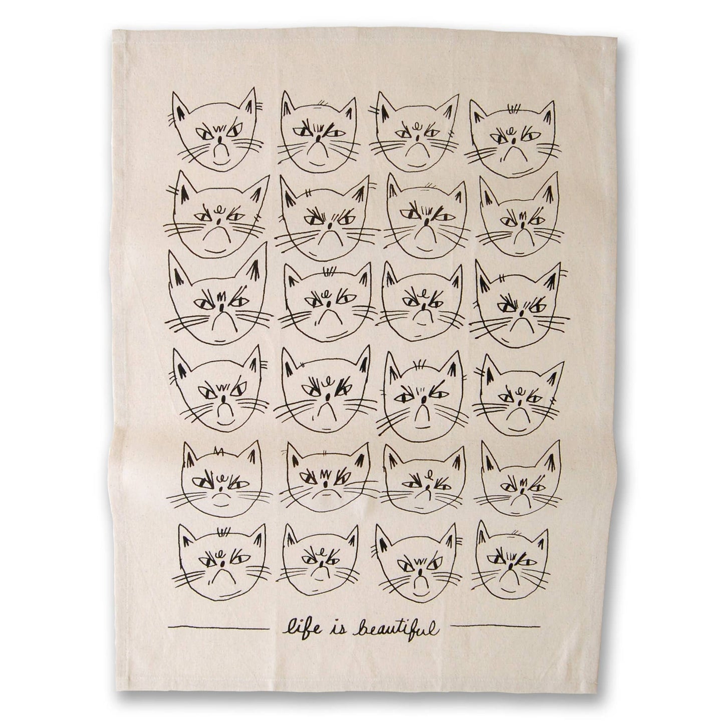 Snitty Kitty "Life is Beautiful" Tea Towel