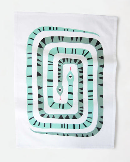 Twin Snake Tea Towel