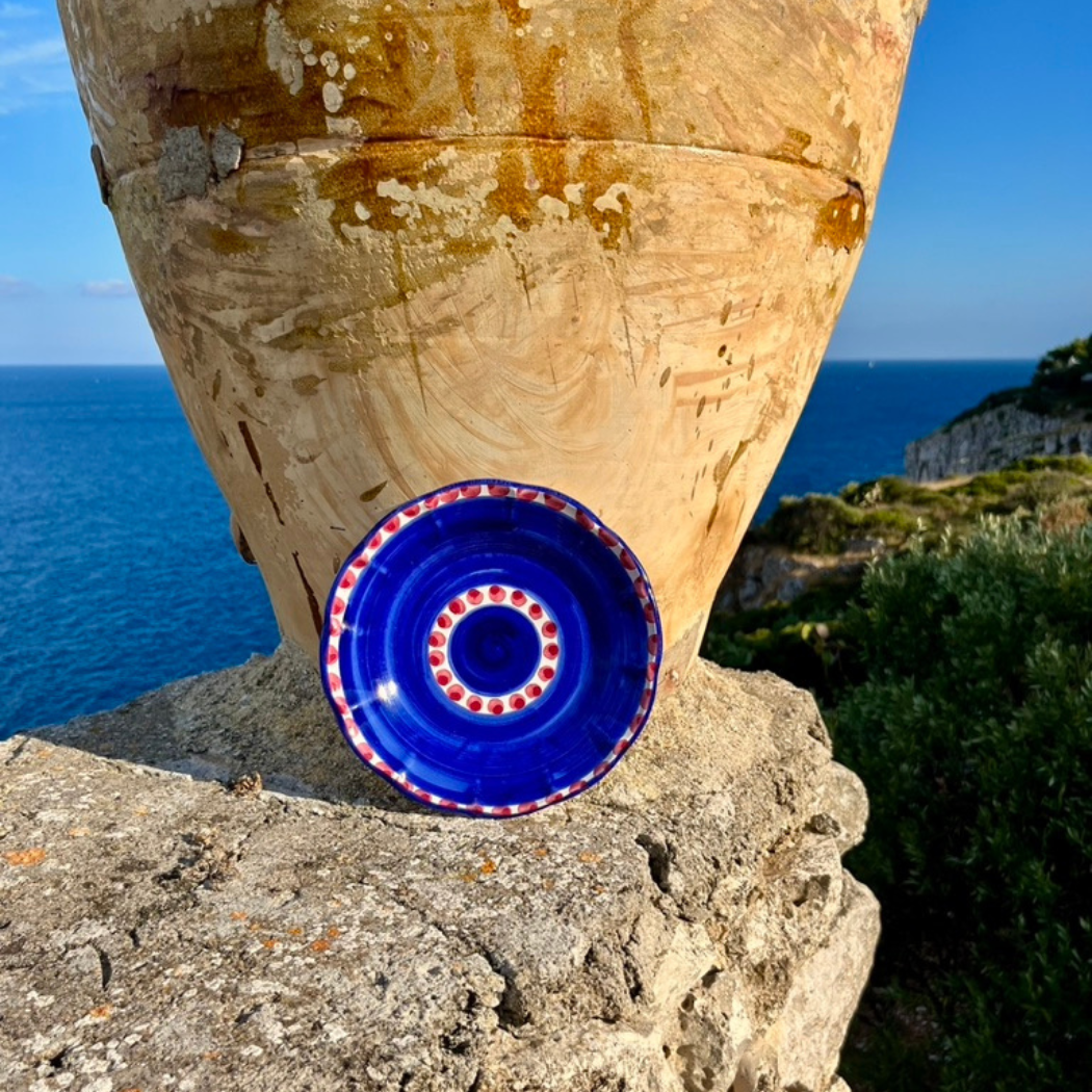 Azura Salad Plate - Handmade & Hand Painted on the Amalfi