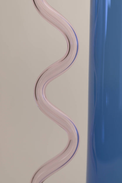 Wave Pitcher, Blue/Pink