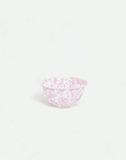 Pink Splatter Enamelware Small Bowl