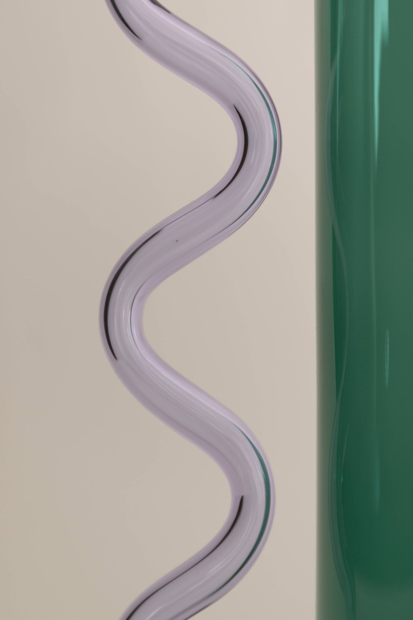 Wave Pitcher, Teal/Lilac