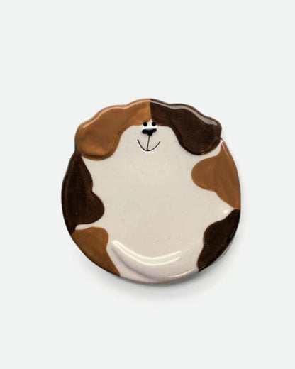 5" Ceramic Dog Dish: Spots