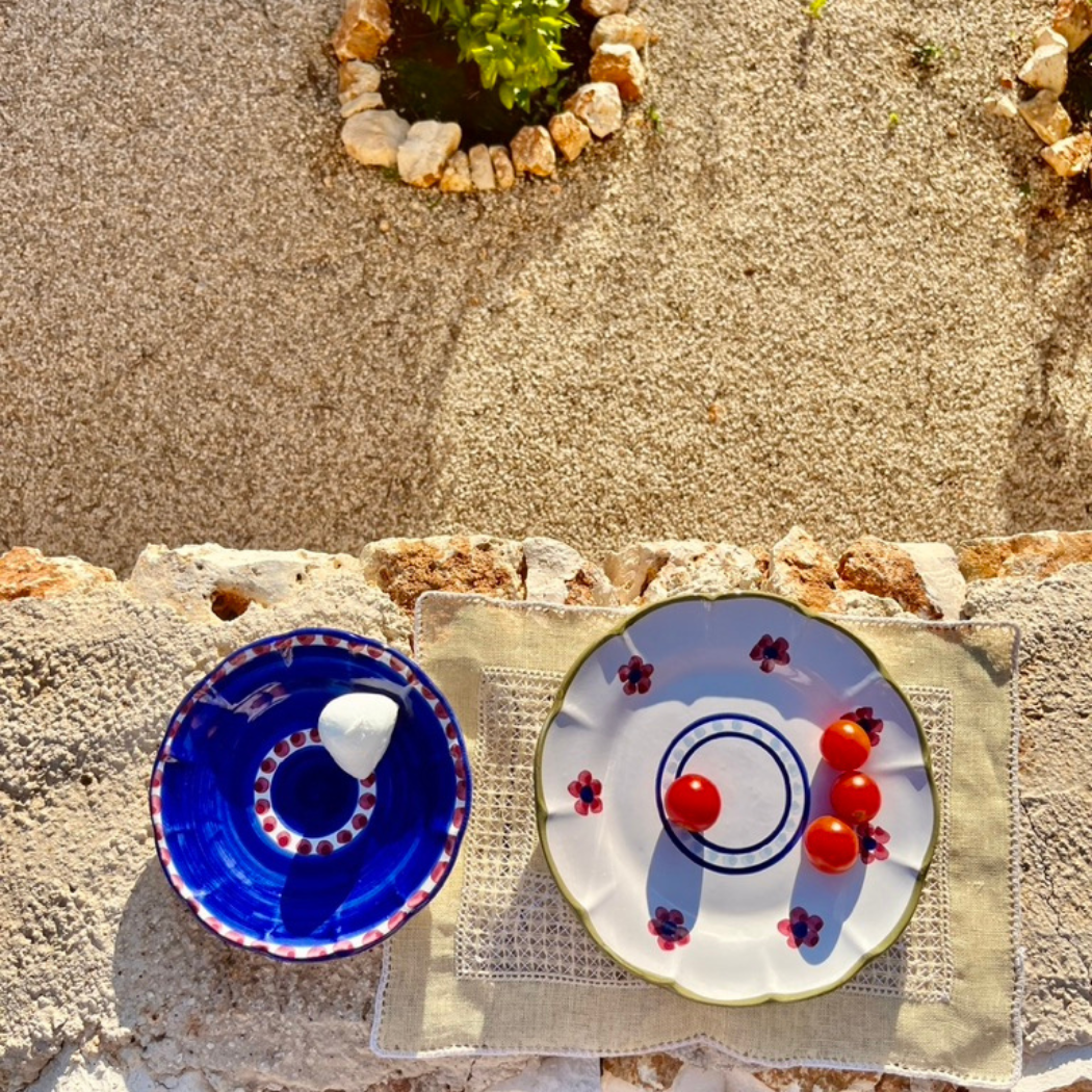 Azura Salad Plate - Handmade & Hand Painted on the Amalfi