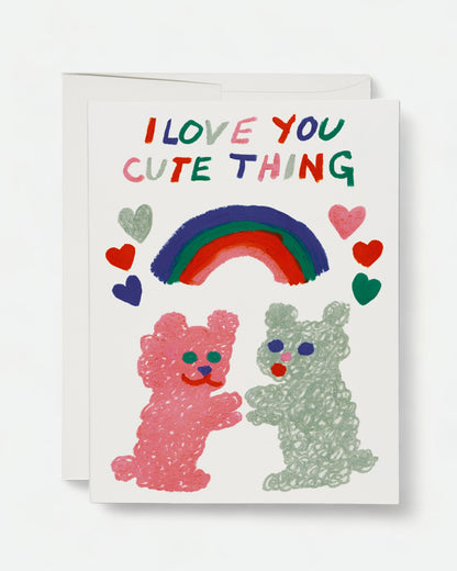 Cute Thing love  greeting card