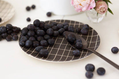 Black Checkered Lunch plate