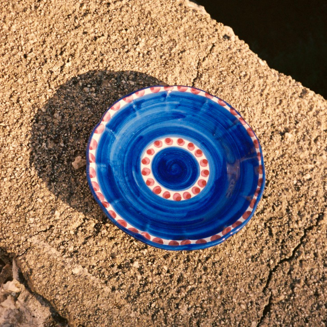 Azura Salad Plate - Handmade & Hand Painted on the Amalfi