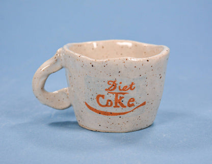 Diet Coke Ceramic Stoneware Handmade Espresso Cup