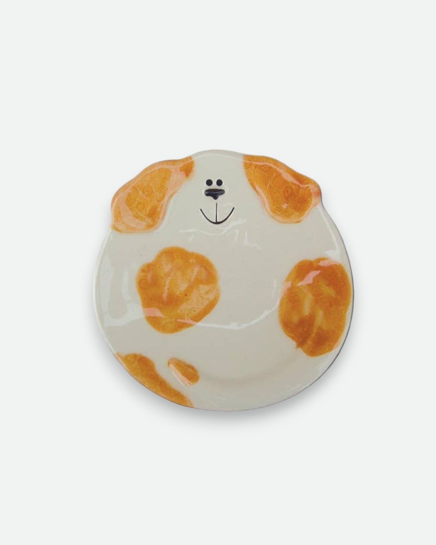 5" Ceramic Dog Dish: Spots