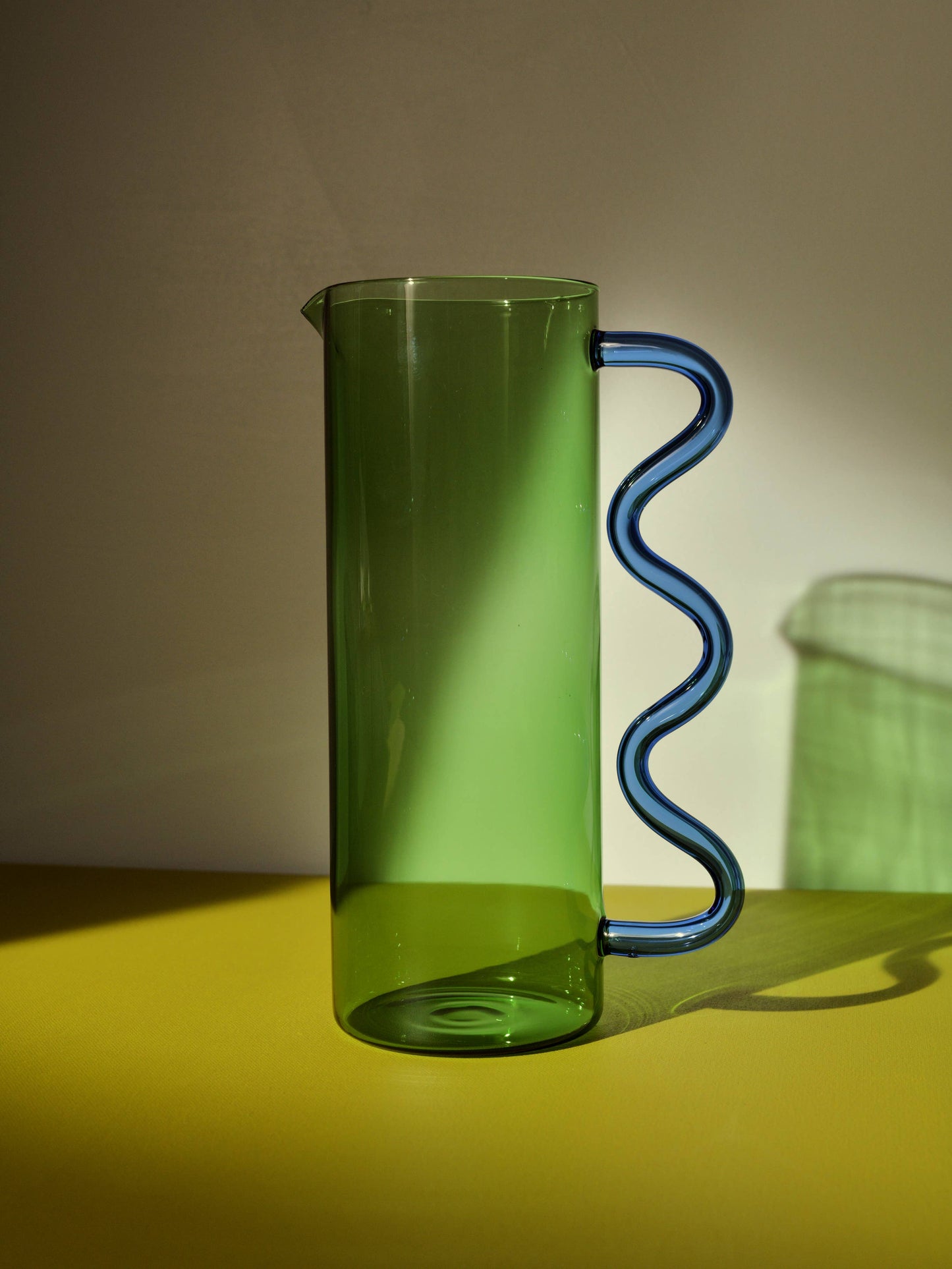 Wave Pitcher, Green/Blue