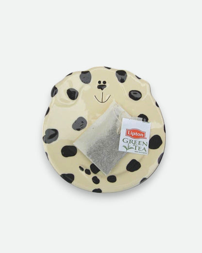 5" Ceramic Dog Dish: Spots