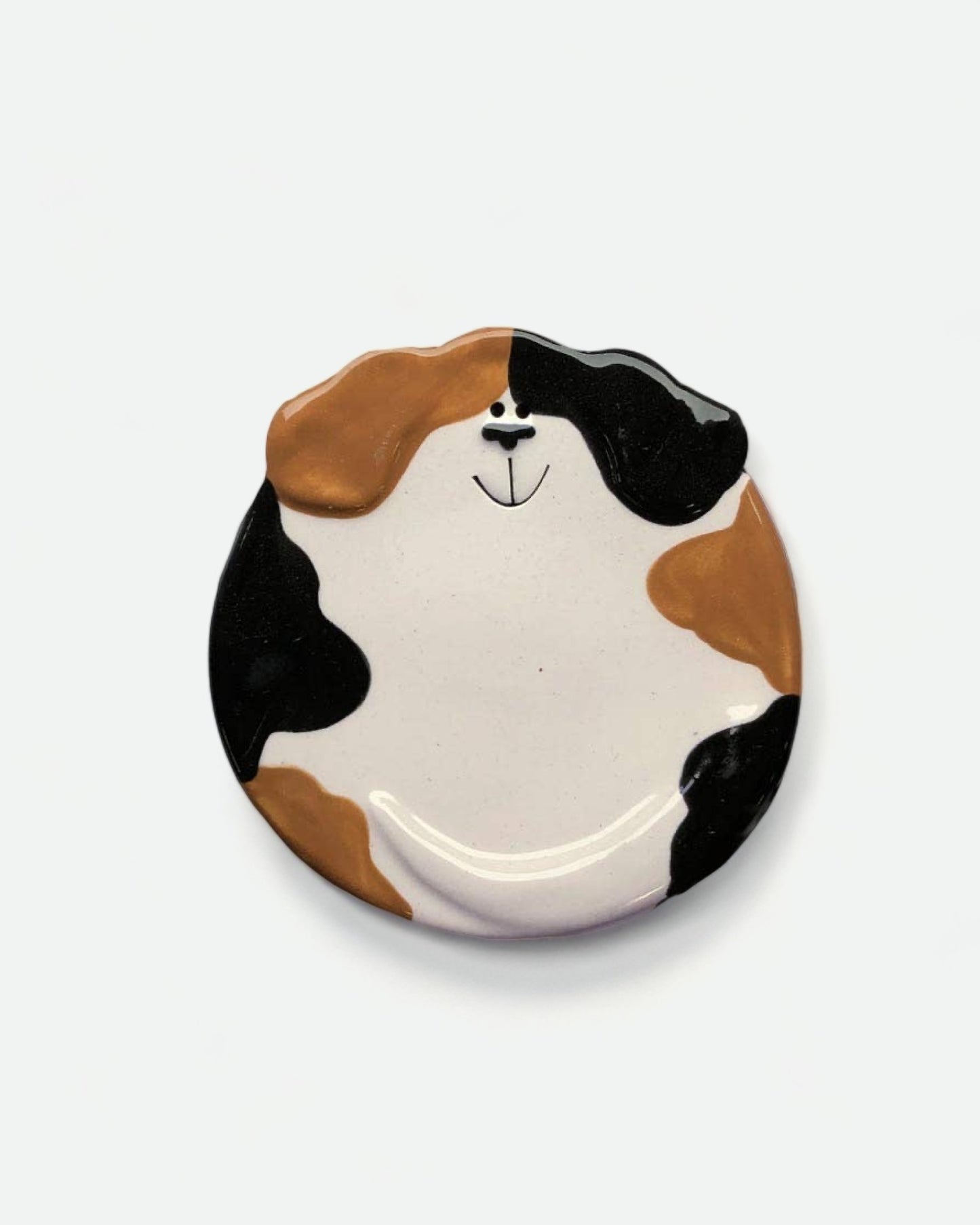 5" Ceramic Dog Dish: Spots