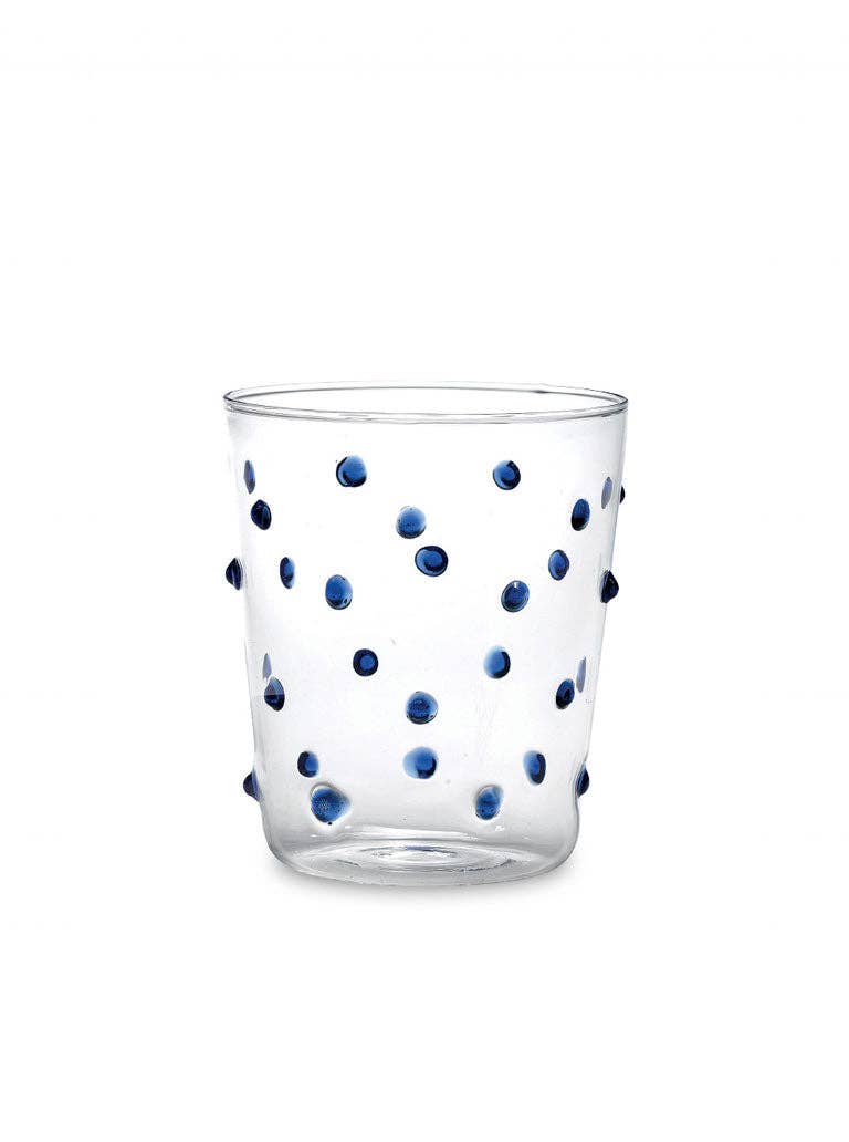 Yellow Dots Glass Tumbler