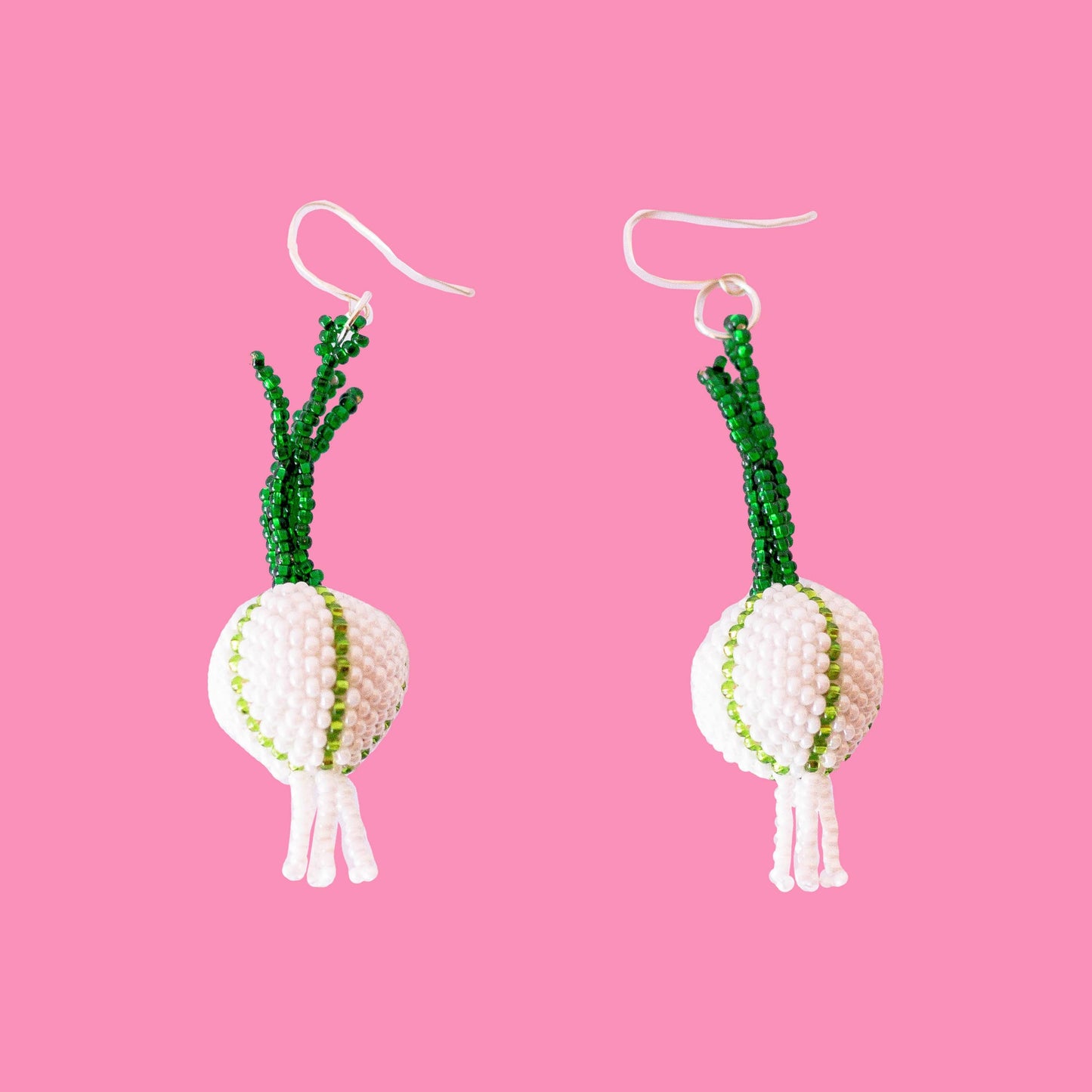 Beaded Pineapple Earrings by Wixárika Indigenous