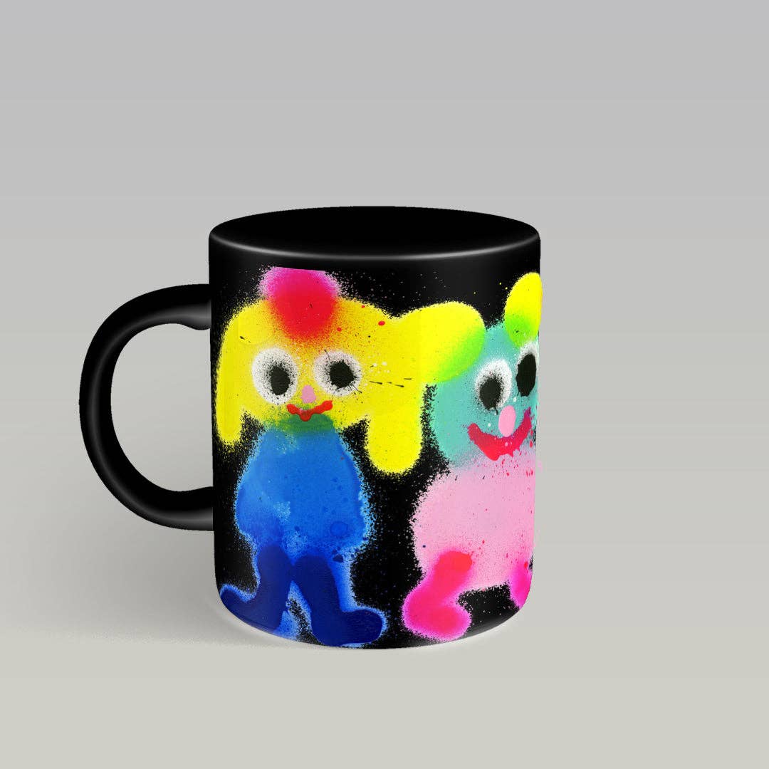 Fuzzy Friend Mug x Jon Burgerman