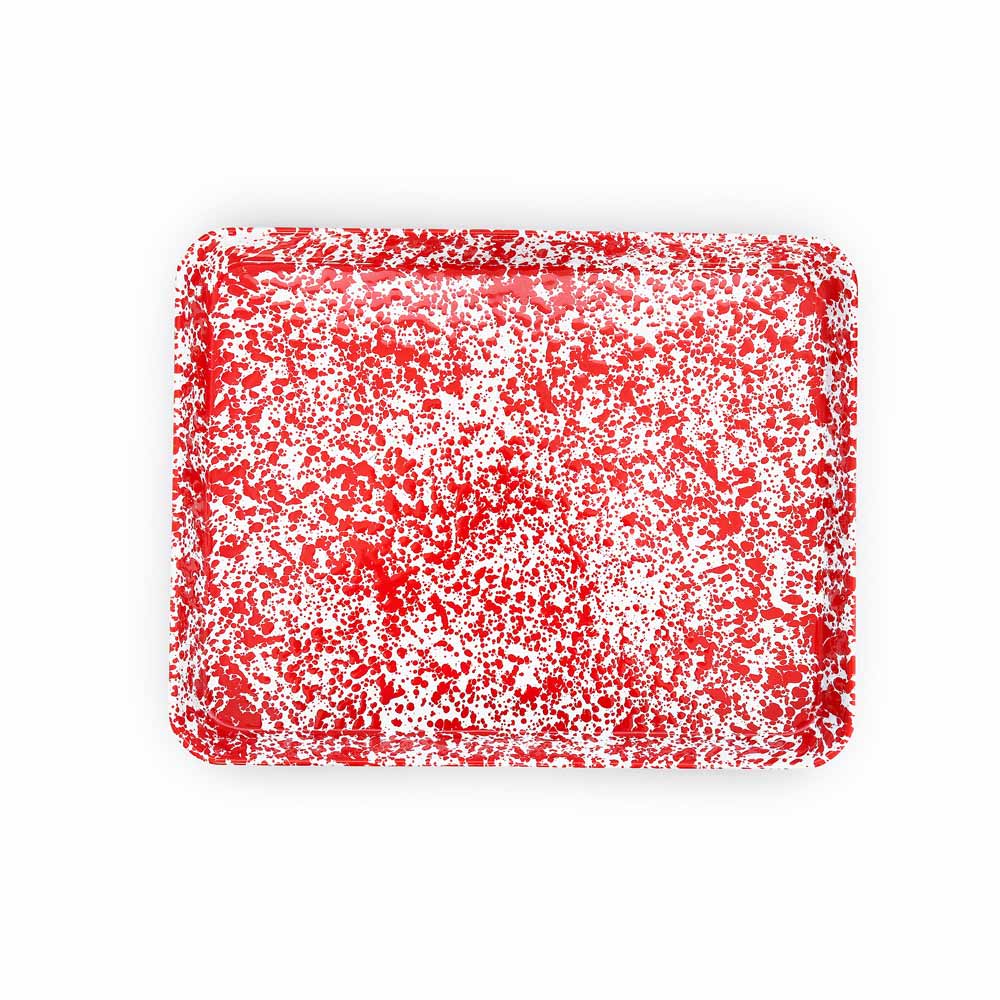 Splatter Enamelware Large Rectangle/Jelly Roll Tray