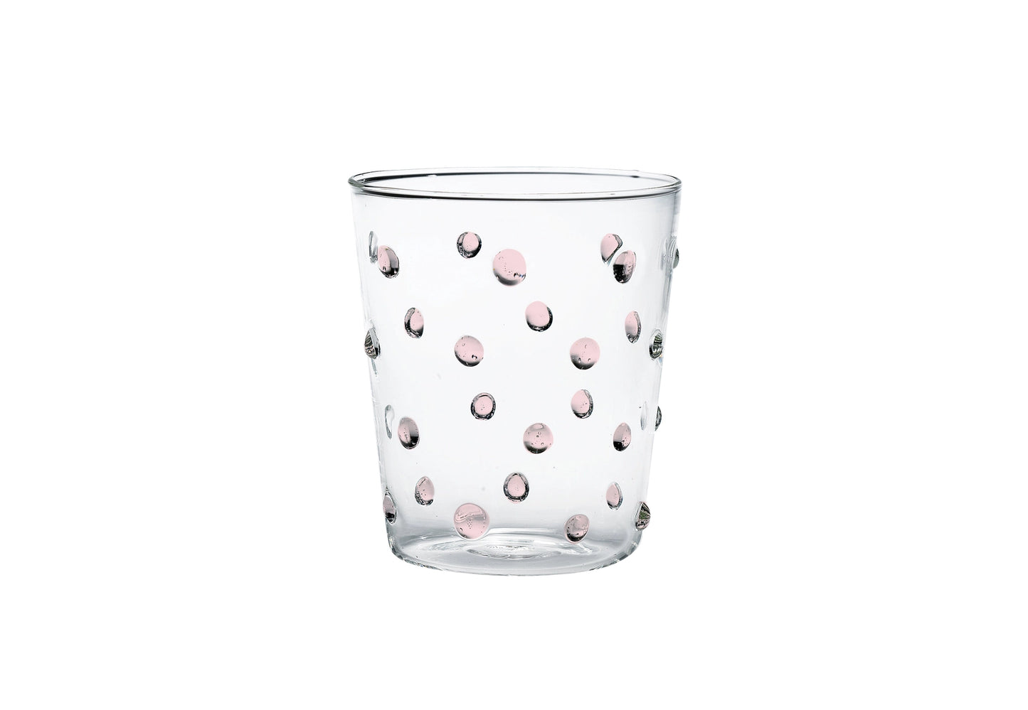 Pink Dots Glass Tumbler