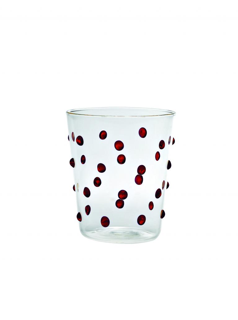 Red Dots Glass Tumbler