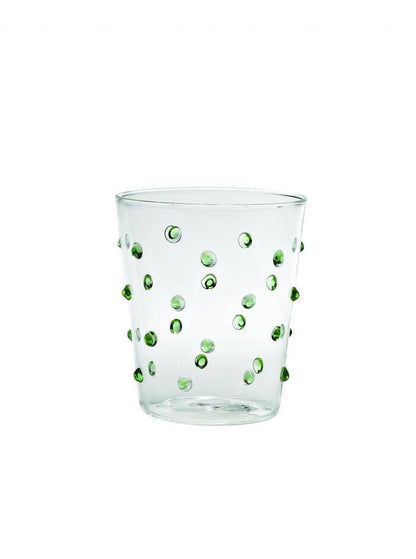 Yellow Dots Glass Tumbler