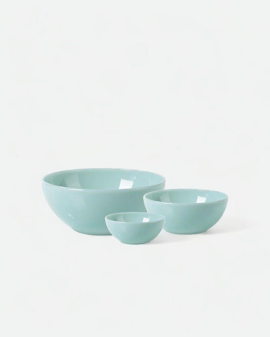 Milk Glass Bowl - Minty Haze