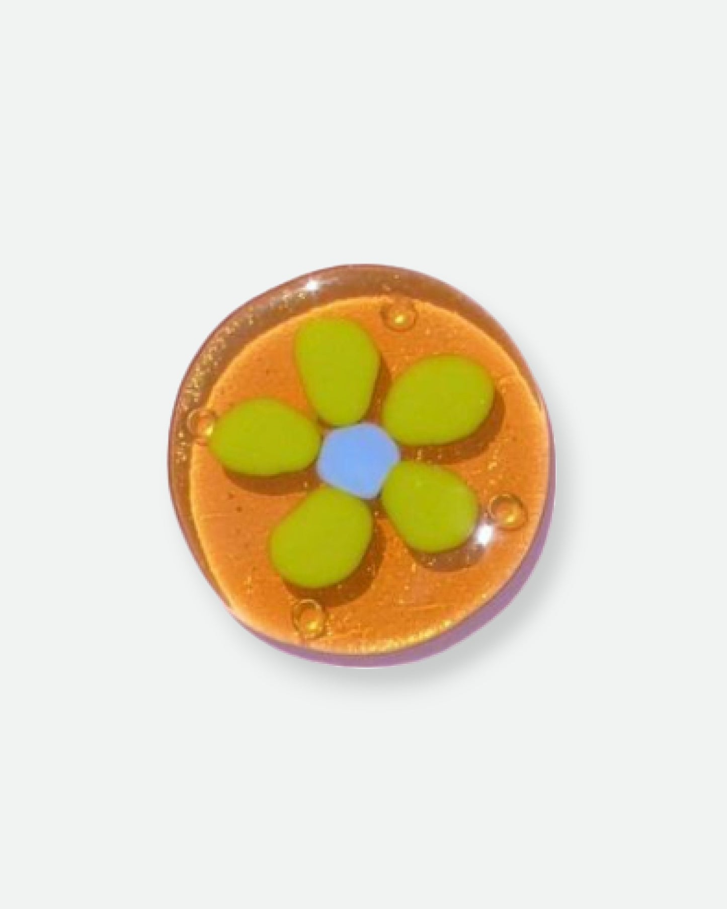 Flower Glass Coaster - Honey Lime